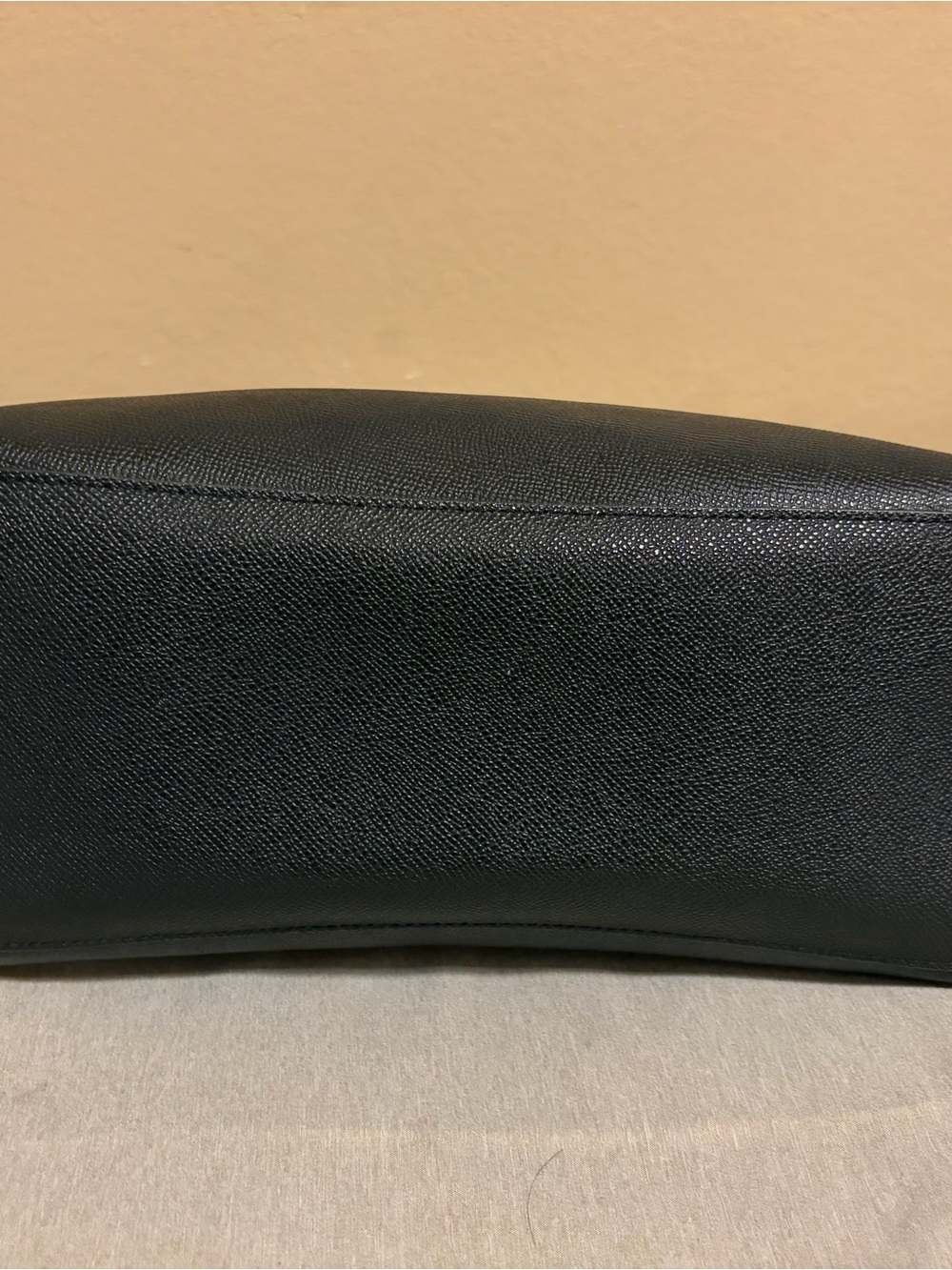 COACH Black Leather Tote Bag with Gold Hardware - Picture 3 of 12